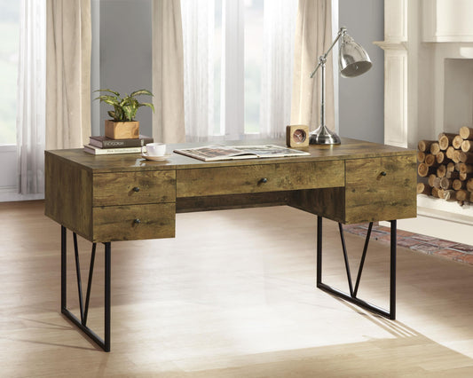 Analiese Writing Desk in Rustic Nutmeg - Coaster Furniture
