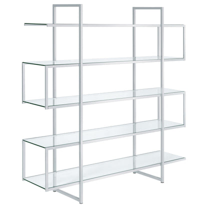 Elmer Bookcase in Clear - Coaster Furniture