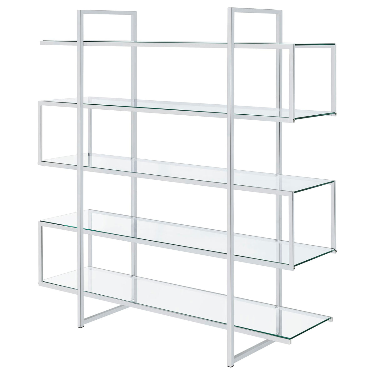 Elmer Bookcase in Clear - Coaster Furniture