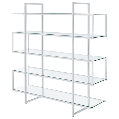 Elmer Bookcase in Clear - Coaster Furniture