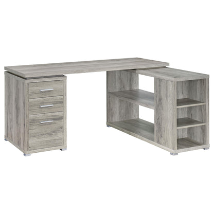 Yvette L-Shape Desk - Grey Driftwood