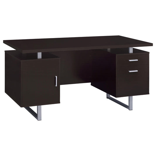 Lawtey Computer Desk in Cappuccino - Coaster Furniture