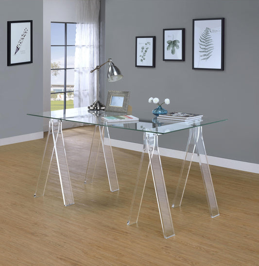 Amaturo Writing Desk in Clear - Coaster Furniture