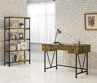 Analiese Desk 2-Piece Set in Rustic Nutmeg - Coaster Furniture