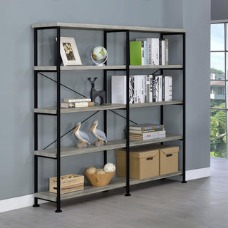 Analiese Bookshelf in Rustic Nutmeg - Coaster Furniture