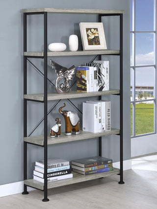Analiese Bookshelf in Rustic Nutmeg - Coaster Furniture