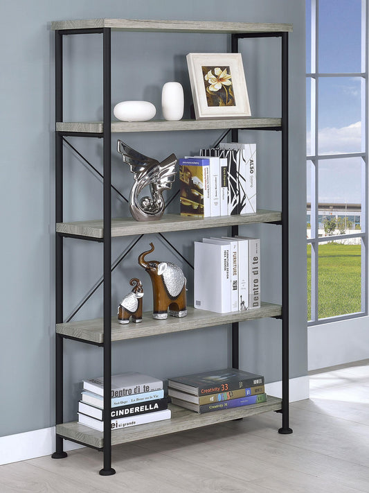 Analiese Bookshelf in Rustic Nutmeg - Coaster Furniture