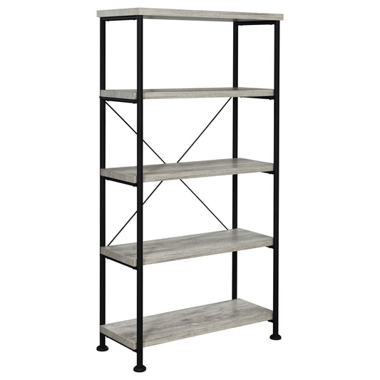 Analiese Bookshelf in Rustic Nutmeg - Coaster Furniture