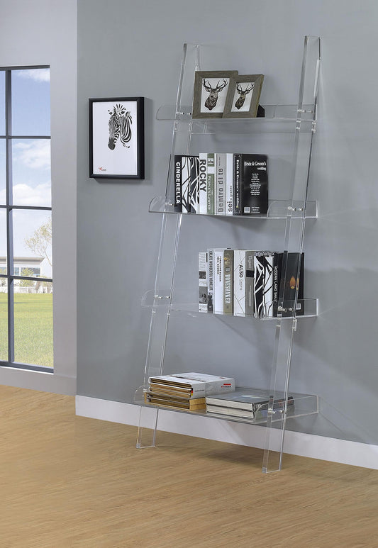 Kemper Bookcase in Weathered Brown - Coaster Furniture