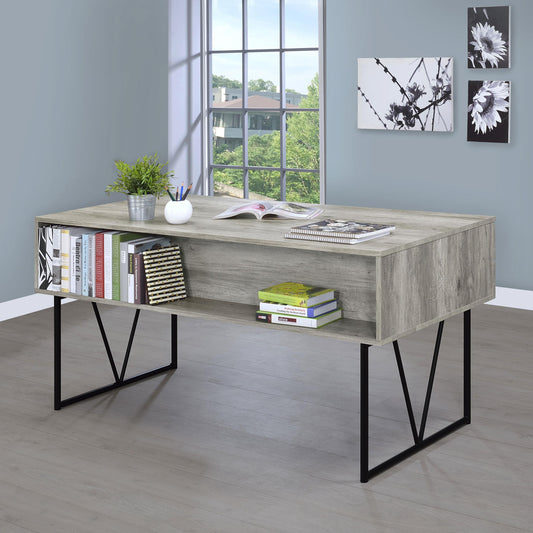 Analiese Writing Desk in Grey Driftwood - Coaster Furniture