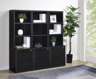 Westpark Bookcase Wall Set - Black