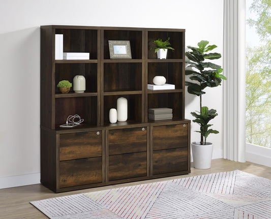 Westpark Bookcase Wall Set - Dark Pine