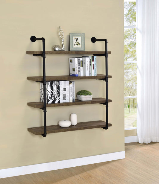 Elmcrest Wall Shelf in Rustic Oak - Coaster Furniture