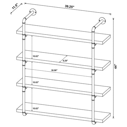 Elmcrest Wall Shelf in Rustic Oak - Coaster Furniture