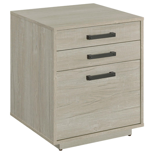 Loomis File Cabinet in White Washed Grey - Coaster Furniture