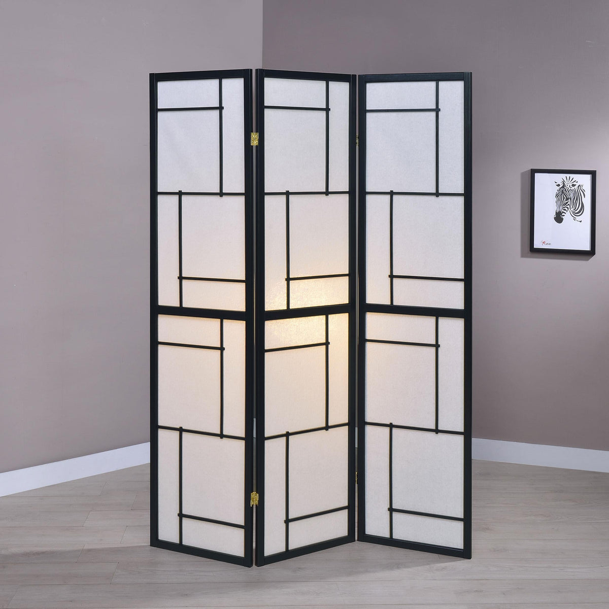 Damis Room Divider in Black - Coaster Furniture