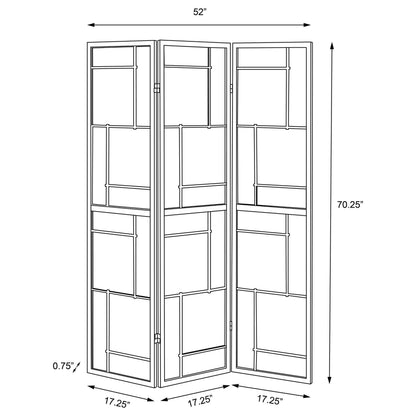 Damis Room Divider in Black - Coaster Furniture