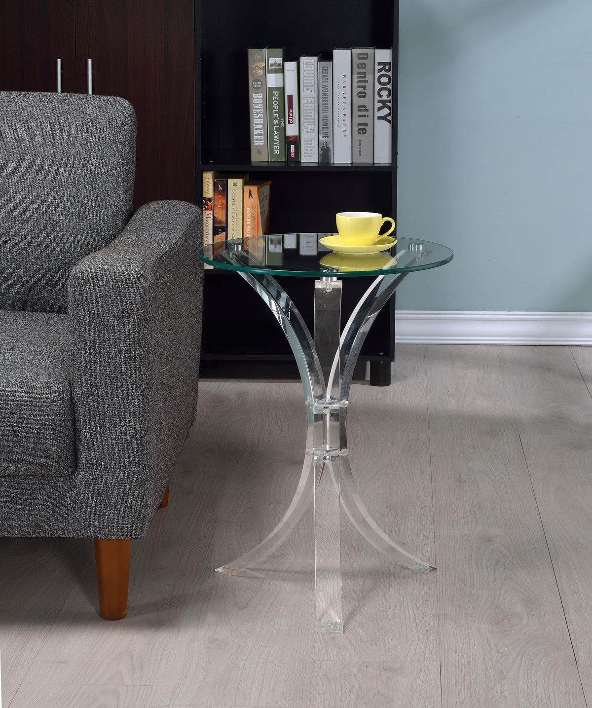 Laning Side Table in Clear - Coaster Furniture