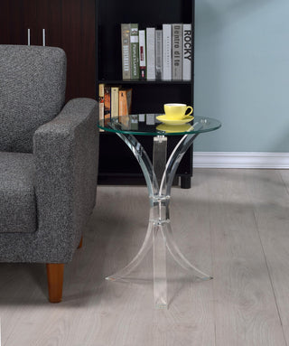 Laning Side Table in Clear - Coaster Furniture