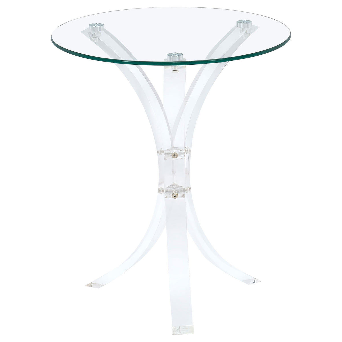 Laning Side Table in Clear - Coaster Furniture