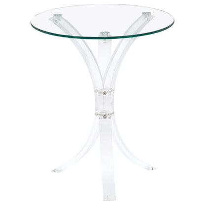 Laning Side Table in Clear - Coaster Furniture