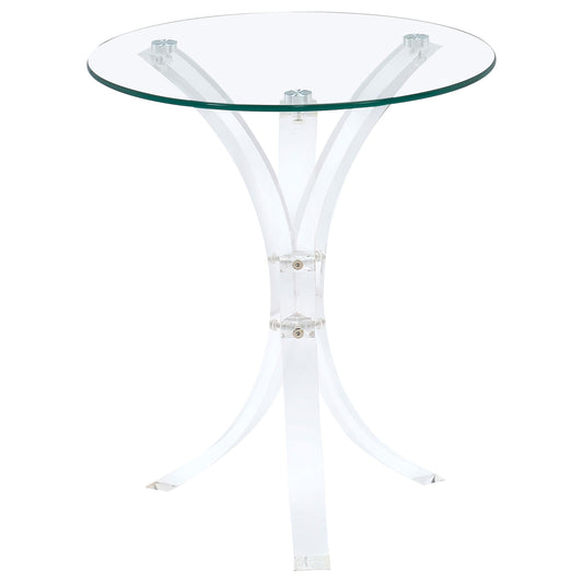 Laning Side Table in Clear - Coaster Furniture