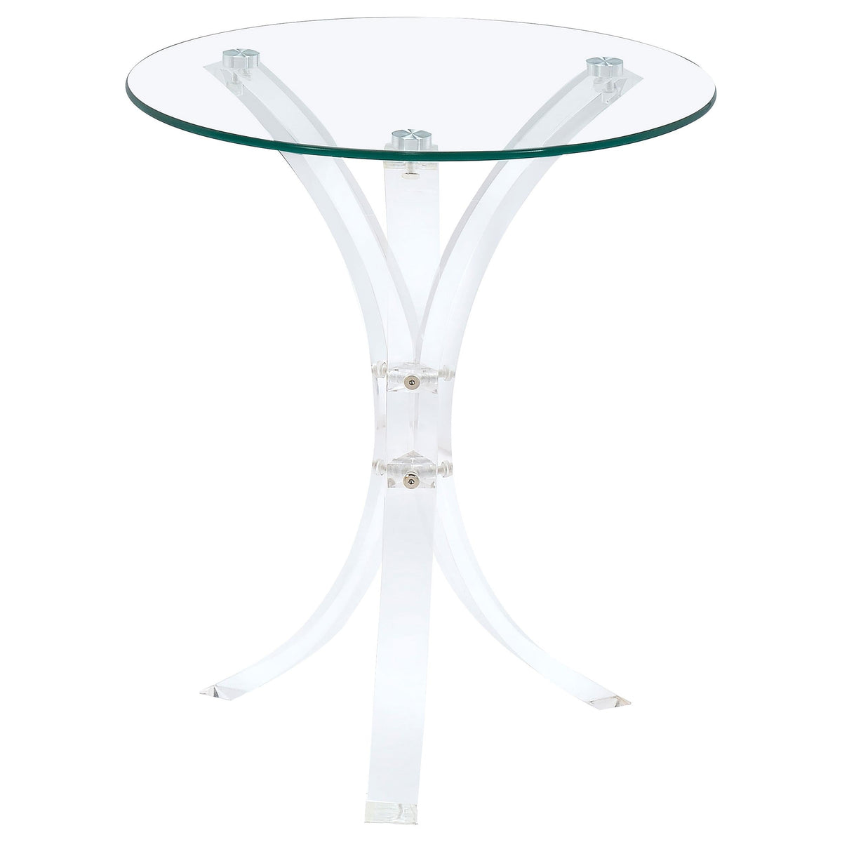 Laning Side Table in Clear - Coaster Furniture