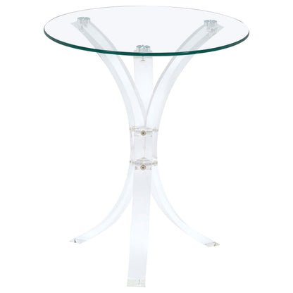 Laning Side Table in Clear - Coaster Furniture