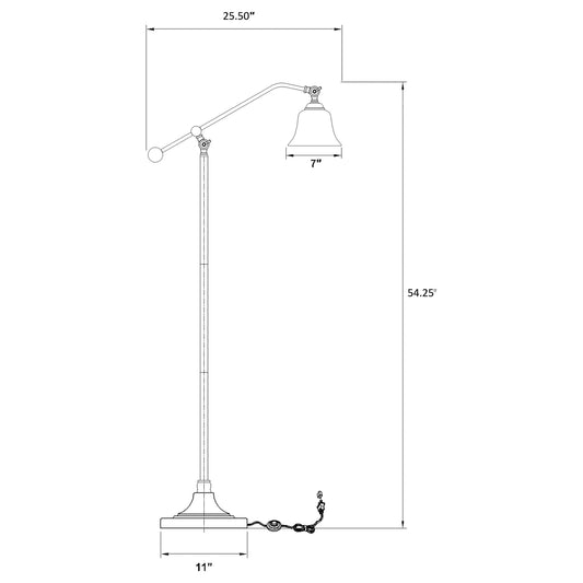Eduardo Floor Lamp in Dark Bronze - Coaster Furniture