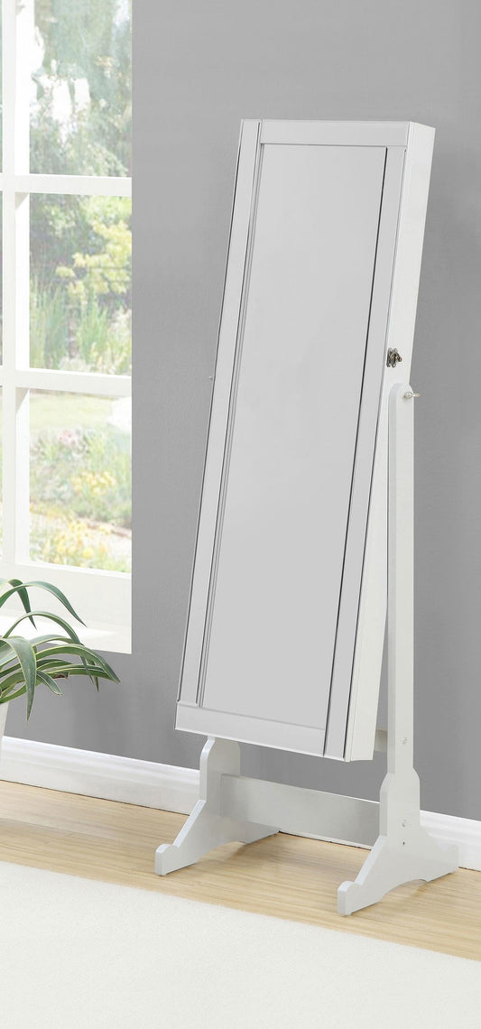 Yvonne Jewelry Cheval Mirror in Dove Grey - Coaster Furniture