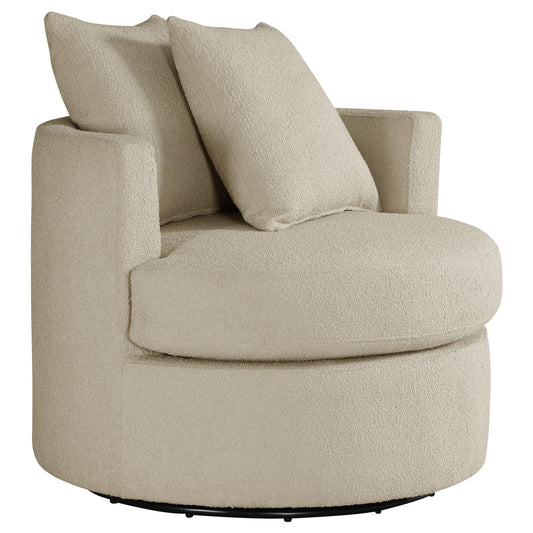 Debbie Swivel Chair in Camel - Coaster Furniture