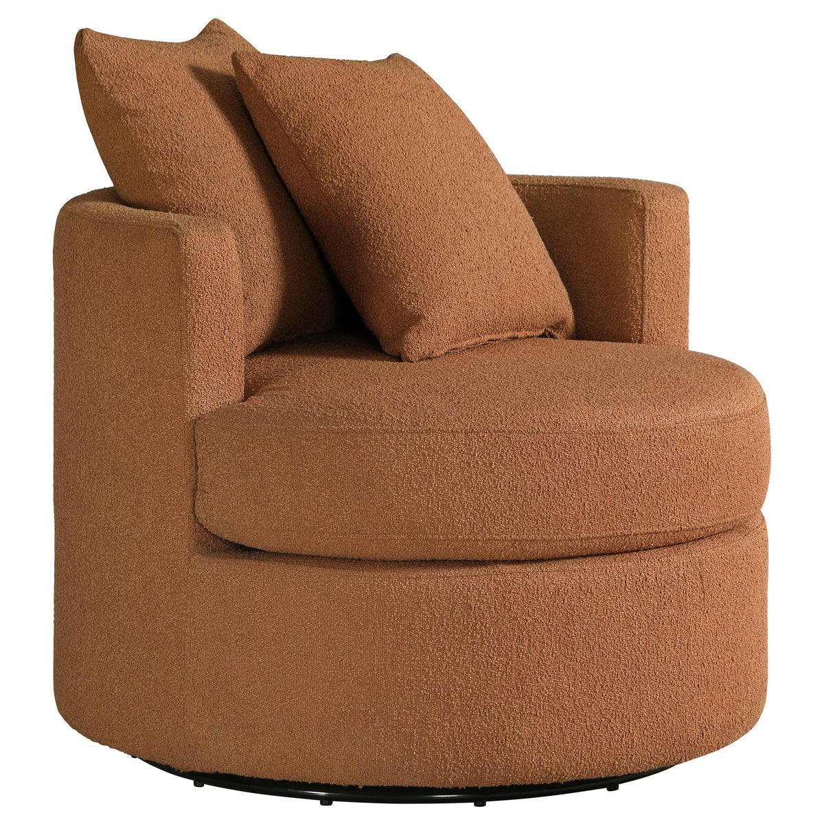 Debbie Swivel Chair in Camel - Coaster Furniture