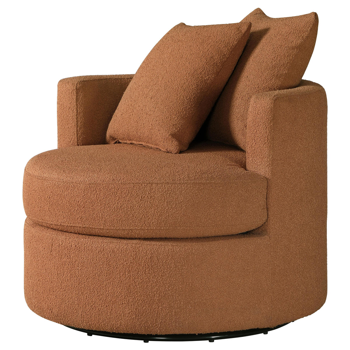 Debbie Swivel Chair in Camel - Coaster Furniture