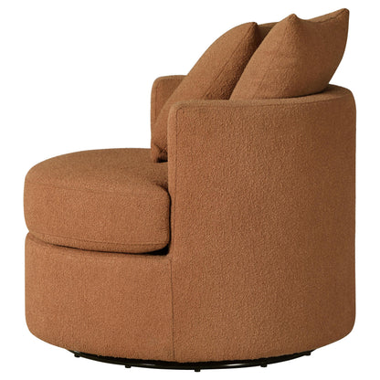 Debbie Swivel Chair in Camel - Coaster Furniture