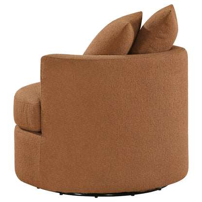Debbie Swivel Chair in Camel - Coaster Furniture