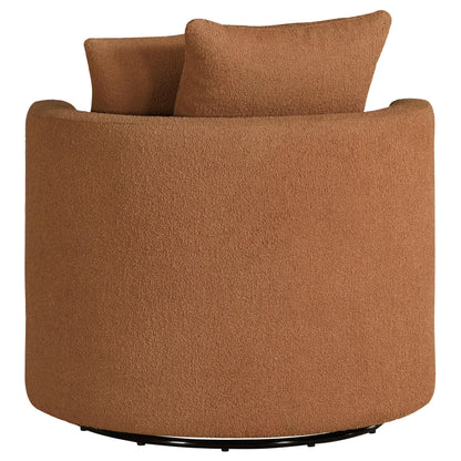 Debbie Swivel Chair in Camel - Coaster Furniture