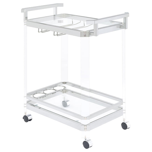 Jefferson Bar Cart in Clear - Coaster Furniture