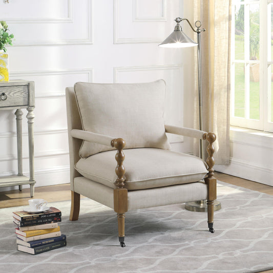 Dempsy Accent Chair in Beige - Coaster Furniture