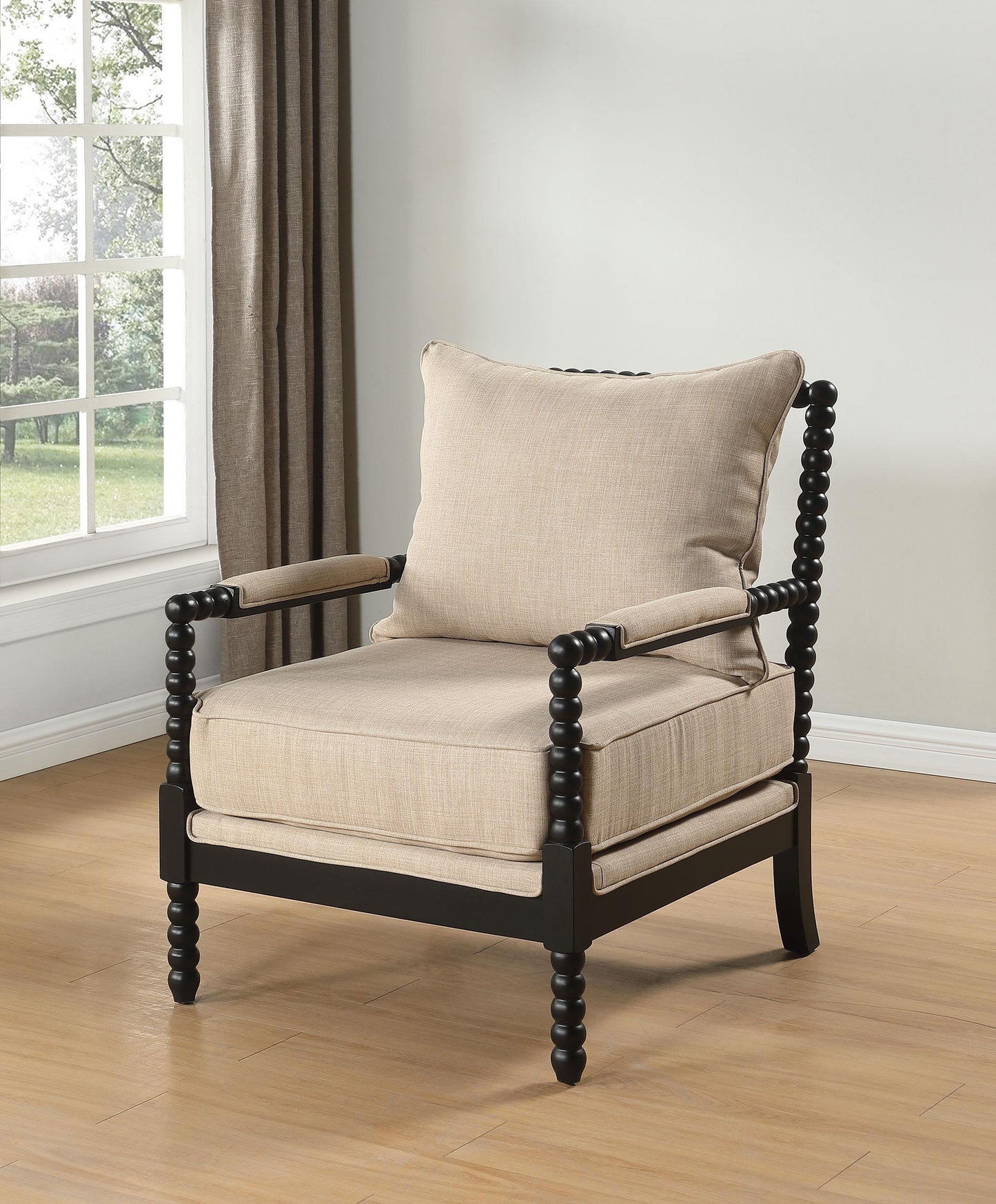 Blanchett Accent Chair - Beige / Black