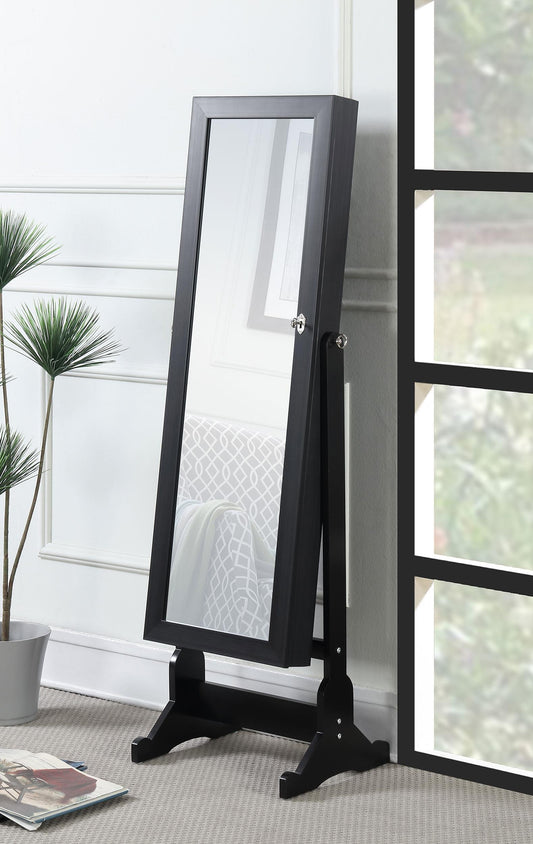 Tutuola Jewelry Cheval Mirror in Black - Coaster Furniture