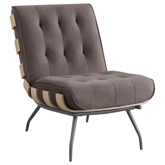 Aloma Accent Chair in Dark Brown - Coaster Furniture