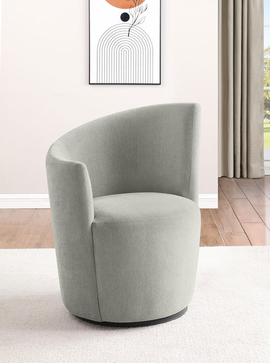 Ramsey Swivel Accent Chair in Black - Coaster Furniture