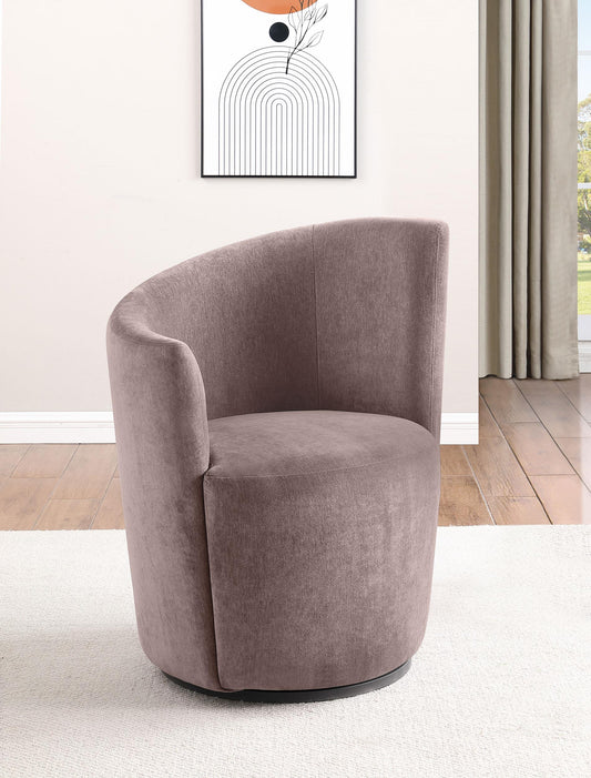 Ramsey Swivel Accent Chair in Black - Coaster Furniture