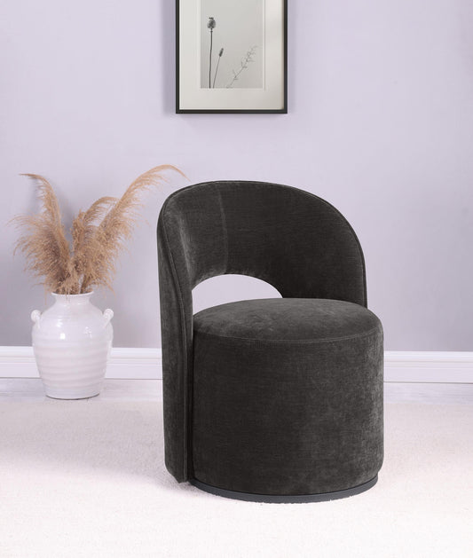 Ramsey Swivel Accent Chair in Black - Coaster Furniture