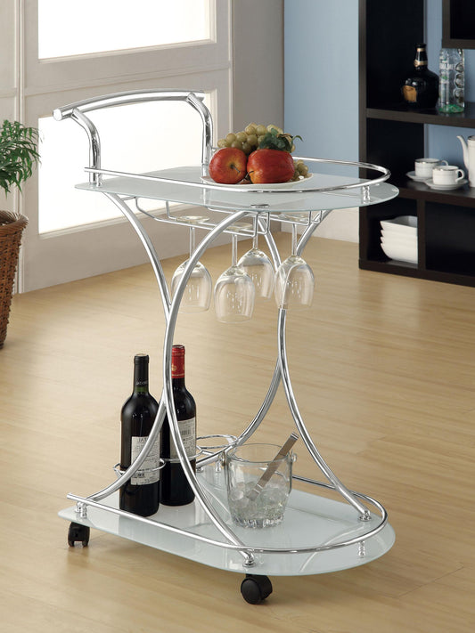 Elfman Bar Cart in Black - Coaster Furniture
