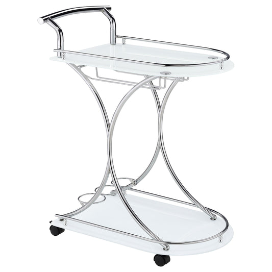 Elfman Bar Cart in Black - Coaster Furniture