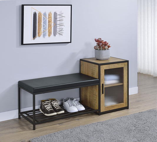 Siega Storage Bench in White High Gloss - Coaster Furniture