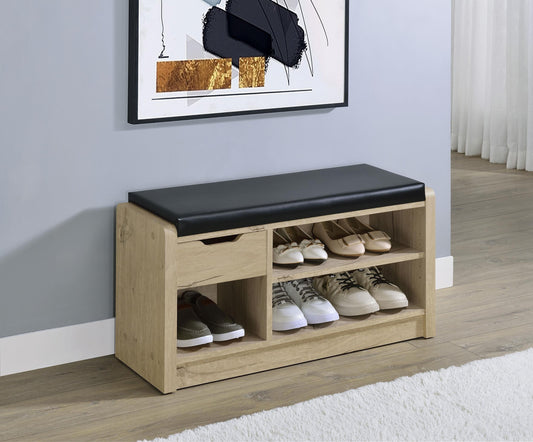 Arrington Storage Bench in Smoked Oak - Coaster Furniture