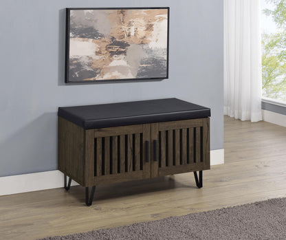 Brixton Storage Bench in Black - Coaster Furniture