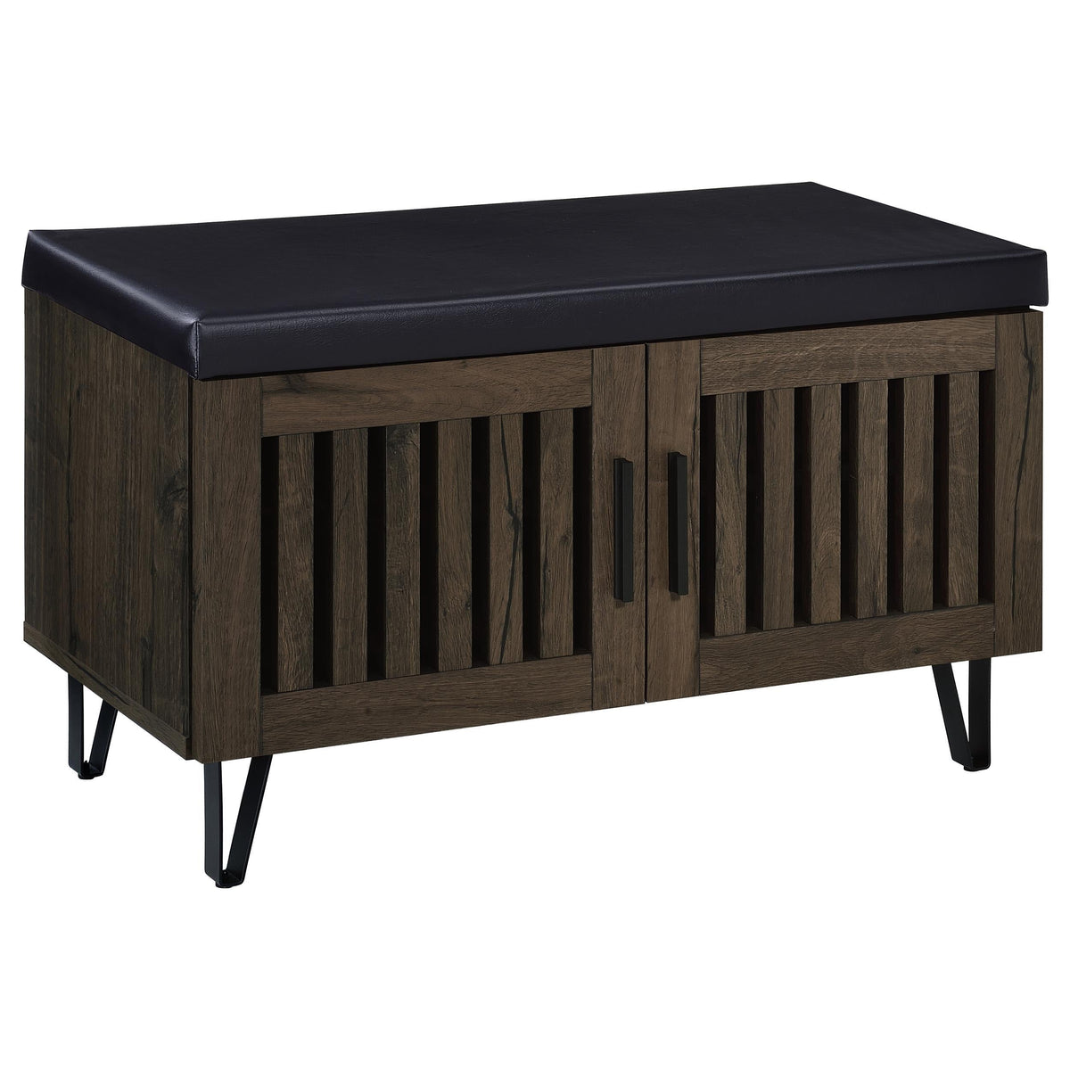 Brixton Storage Bench in Black - Coaster Furniture